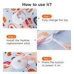 Interactive Feather Cat Toy with Hide & Seek