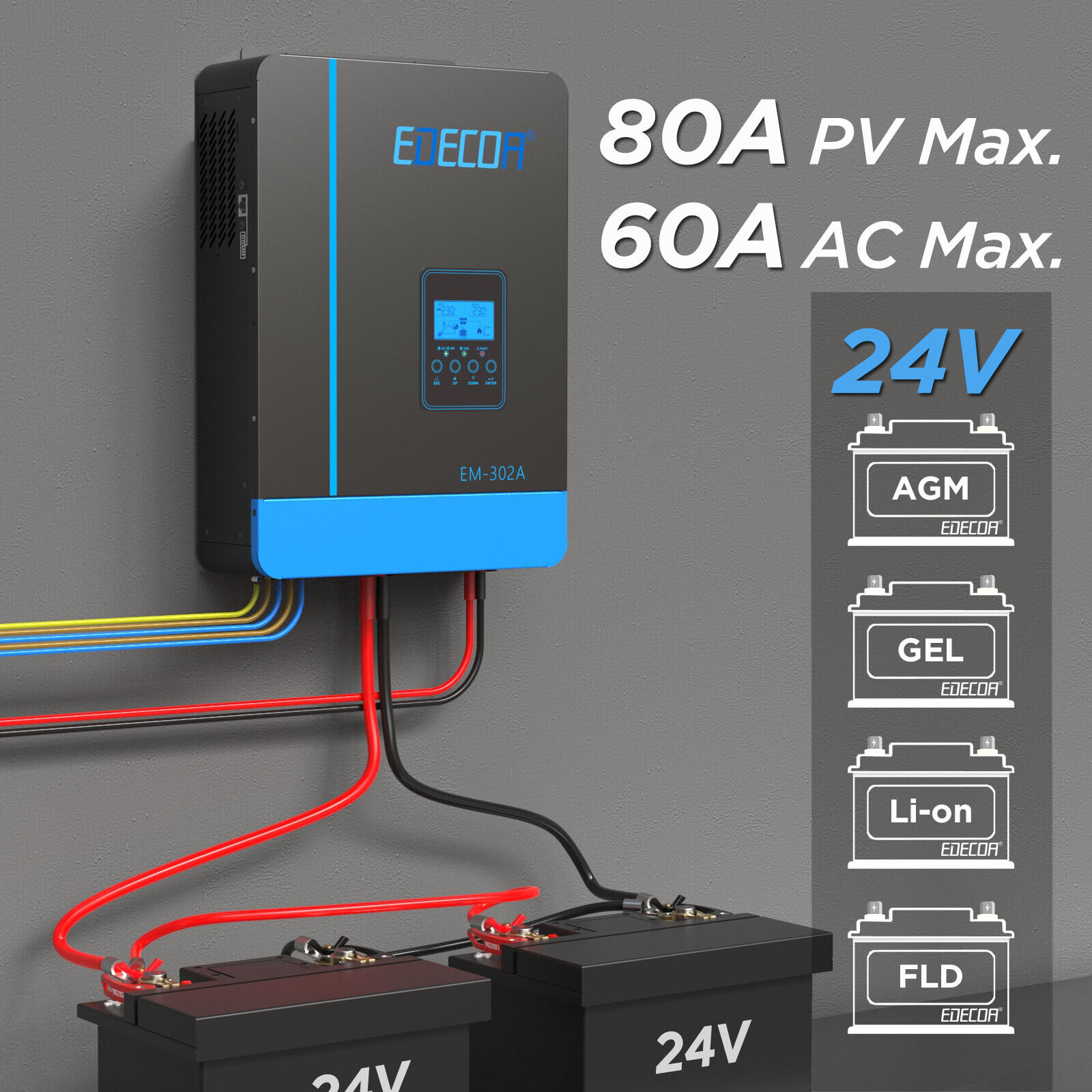 Solar Hybrid Inverters: 3KW 24V/240V Off Grid