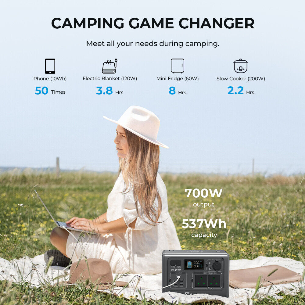 BLUETTI 700W EB55 Solar Generator: Powerful Outage Solution