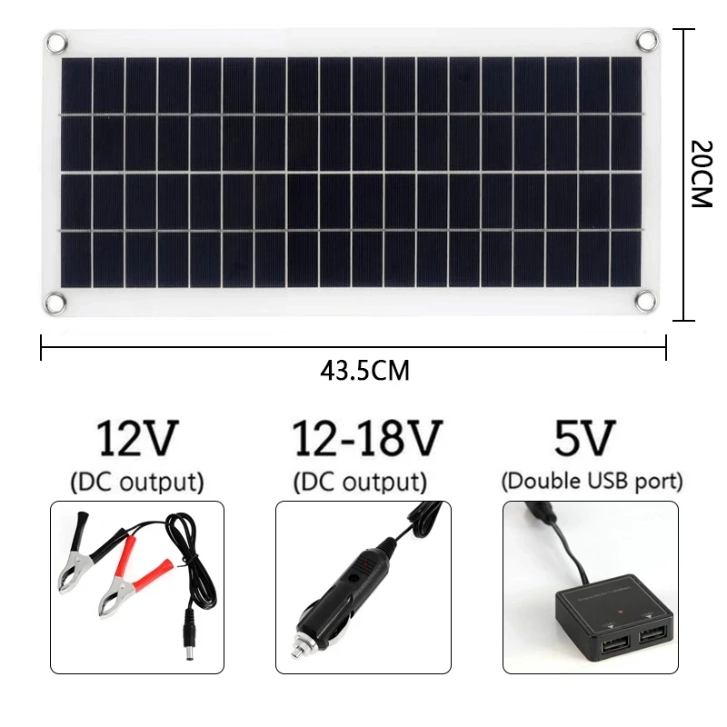 300W Solar Panel with Dual USB Charger and Controller