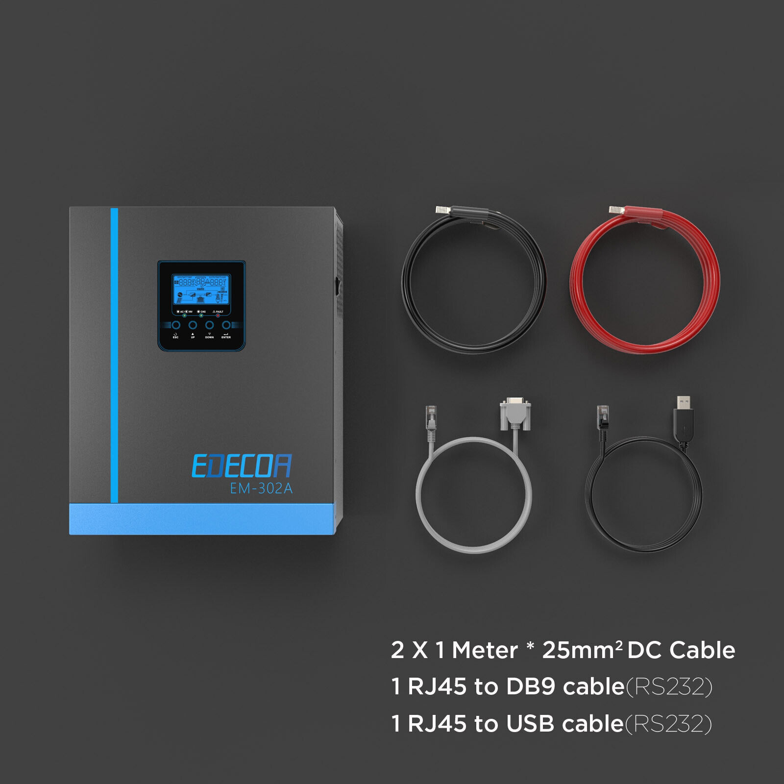 EDECOA Hybrid Inverter 240V MPPT Solar Off Grid