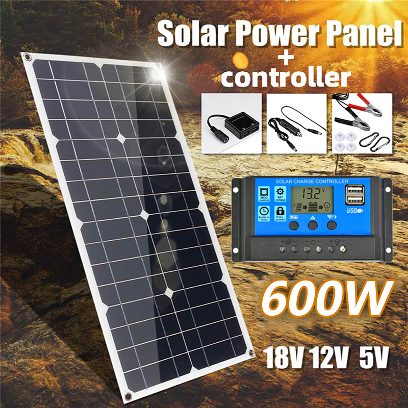 600W 18V Single Crystal Solar Panel - Car RV