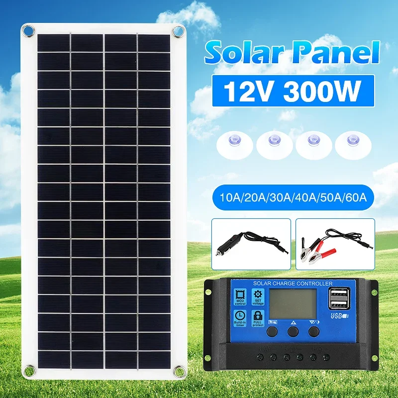 300W Flexible Solar Panel Charger for Phone Car Yacht