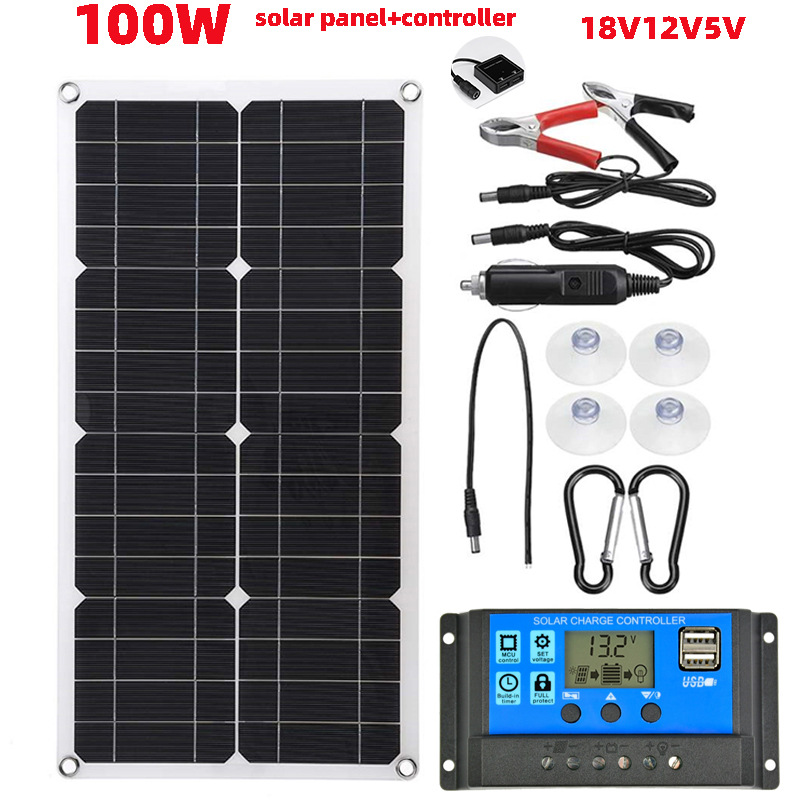 600W 18V Single Crystal Solar Panel - Car RV