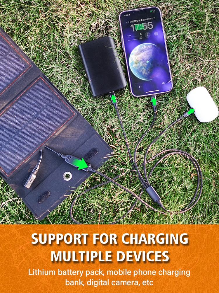 10W Flexible Solar Panel with 2 USB Ports