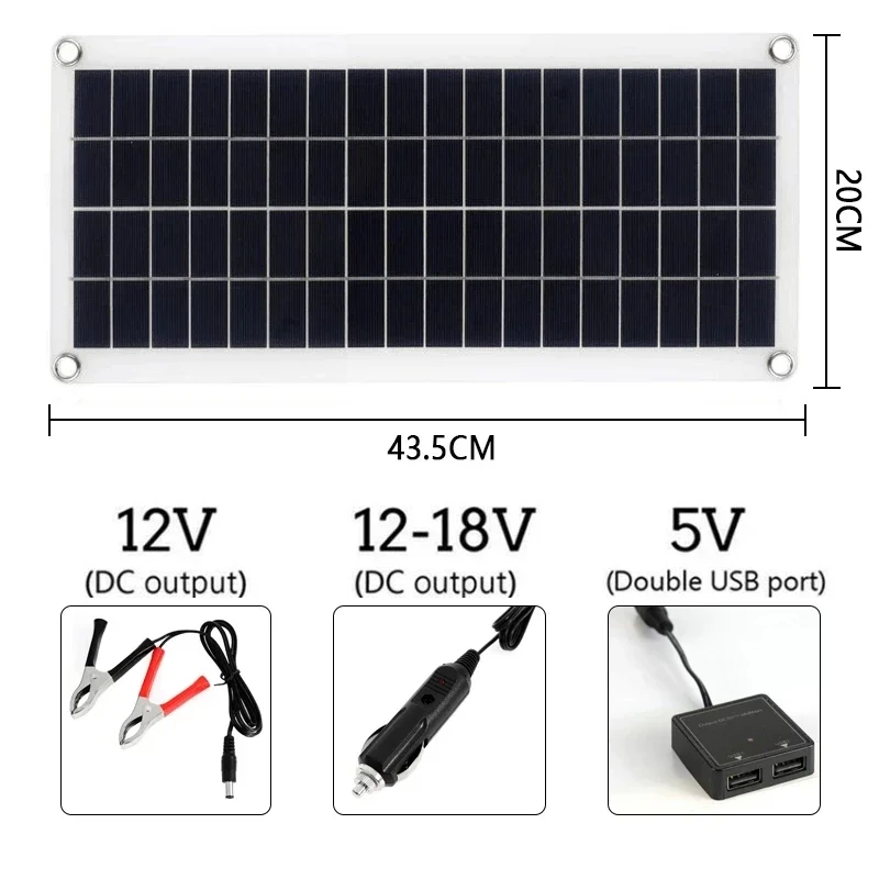 300W Flexible Solar Panel Charger for Phone Car Yacht
