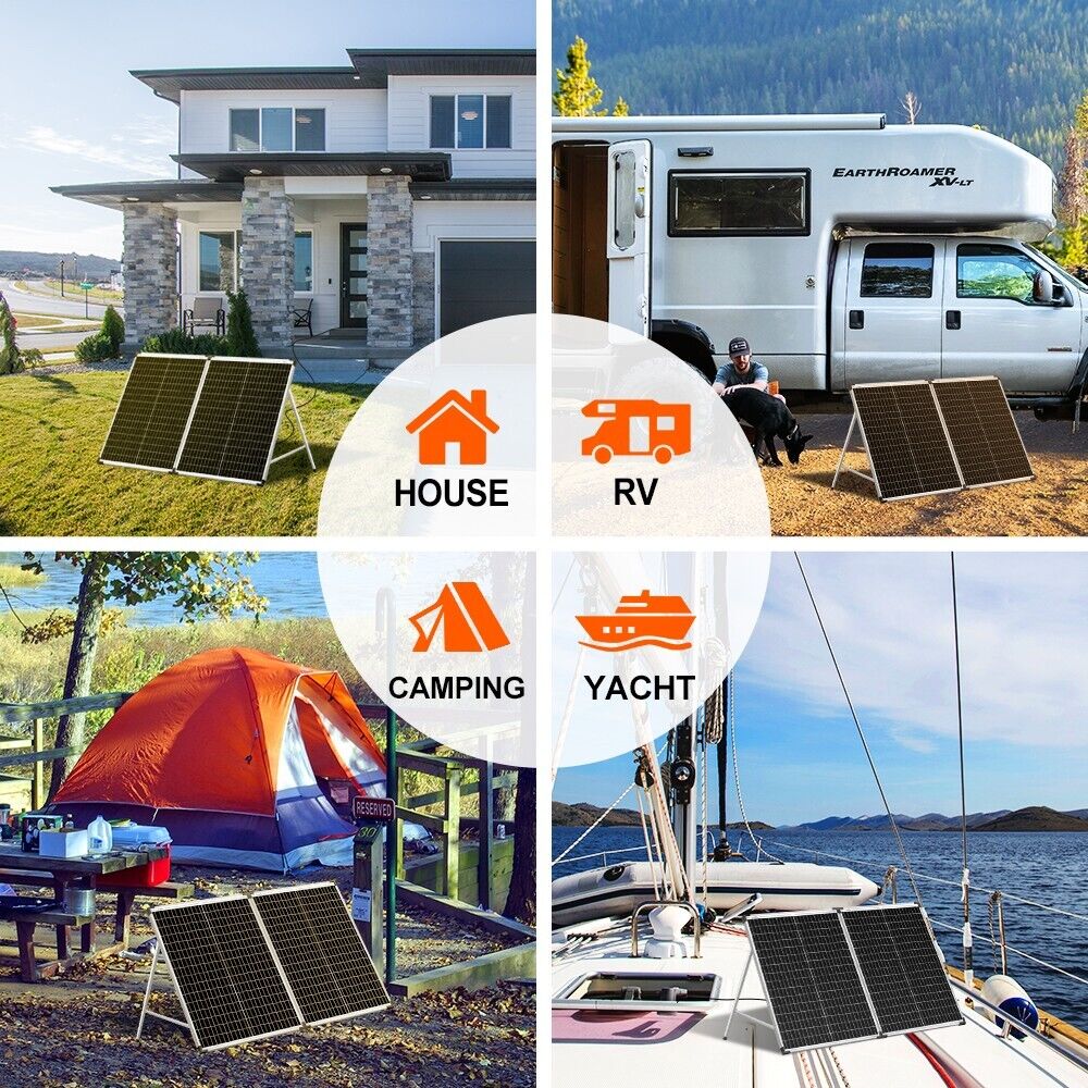 Dokio 100W Foldable Solar Panel for Car/Camper/RV/Home/Garden