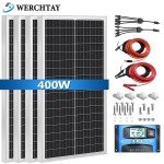 100W-400W Mono Solar Panel Kit for RV, Boats, Sheds