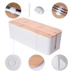 Large Wooden Cable Management Box – 2 Pack
