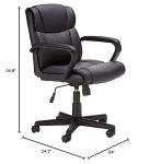Adjustable Rolling Desk Chair with Padded Armrests
