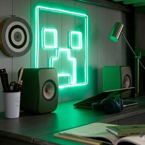 Minecraft Creeper Neon LED Lamp 12x12 Inches