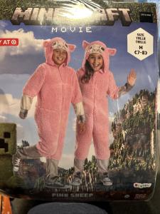 Minecraft Pink Sheep Costume for Kids, Size 7-8