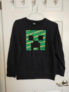 Minecraft Kids' Black Pullover Sweatshirt, XL
