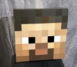 Minecraft Steve Block Head Mask and Axe Props