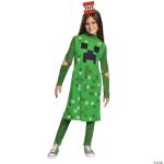 Girls' Creeper Costume for Minecraft Fun