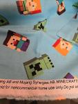 Minecraft Friends Xbox Cotton Fabric by the Yard