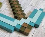Minecraft Gold and Blue Diamond Pickaxe Set