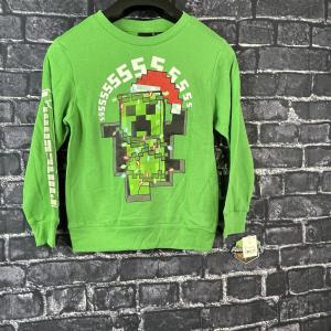 Creeper Santa Hat Sweatshirt for Kids