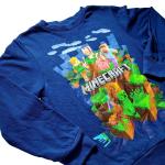 Minecraft Blue Character Long Sleeve Sweatshirt for Kids