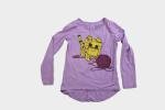 Minecraft Girls' Lilac Ocelot Long Sleeve Shirt