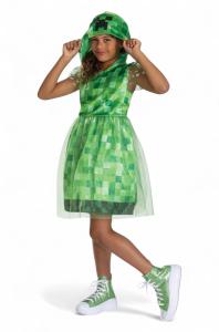 Minecraft Creeper Hooded Dress for Kids