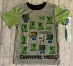 Minecraft Boys Medium Survival Mode Short Sleeve Tee