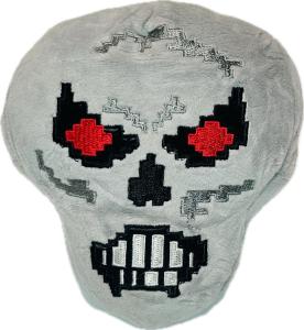 Minecraft Skull Plush Toy with Red Eyes