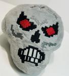 Minecraft Skull Plush Toy with Red Eyes
