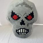 Minecraft Skull Plush Toy with Red Eyes
