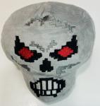 Minecraft Skull Plush Toy with Red Eyes