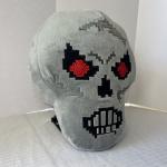Minecraft Skull Plush Toy with Red Eyes