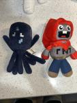Set of 6 Minecraft Character Plushies