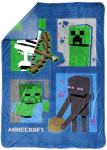 Minecraft Icons Blanket - 62 x 90 Inches Kids Bedding