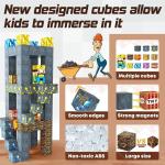 Magnetic Minecraft Building Blocks Cube Set for Kids