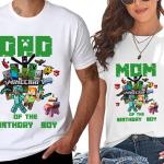 Minecraft Couples T-Shirts for Adults - Summer Style