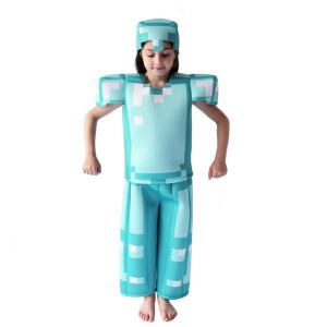 Kids Steve Diamond Armor Cosplay Costume Set
