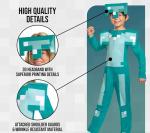 Enchanted Diamond Armor Steve Costume for Events