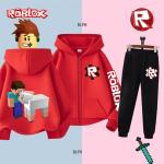Minecraft Cartoon Hoodie and Pants Set for Kids