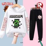 Minecraft Roblox Kids Hoodie and Pants Set