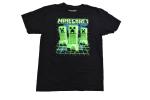 Minecraft Boys Creeper Grid Black T-Shirt