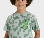 Minecraft Boys Creeper and Dog Graphic T-Shirt