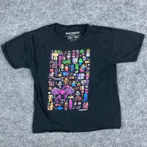 Minecraft Boys T-Shirt Black Pixel Art Design