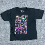 Minecraft Boys T-Shirt Black Pixel Art Design