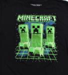 Minecraft Boys Creeper Grid Black T-Shirt