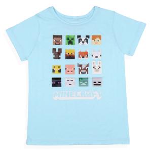 Minecraft Kids T-Shirt with Character Faces Design