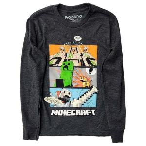 Minecraft Charcoal Long Sleeve T-Shirt for Kids