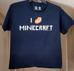 Minecraft Blue Graphic Logo T-Shirt for Boys