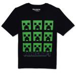 Minecraft Boys Creeper Faces Graphic T-Shirt