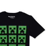 Minecraft Boys Creeper Faces Graphic T-Shirt