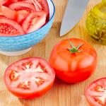 Slicing Tomato for Fresh Prepper Meals